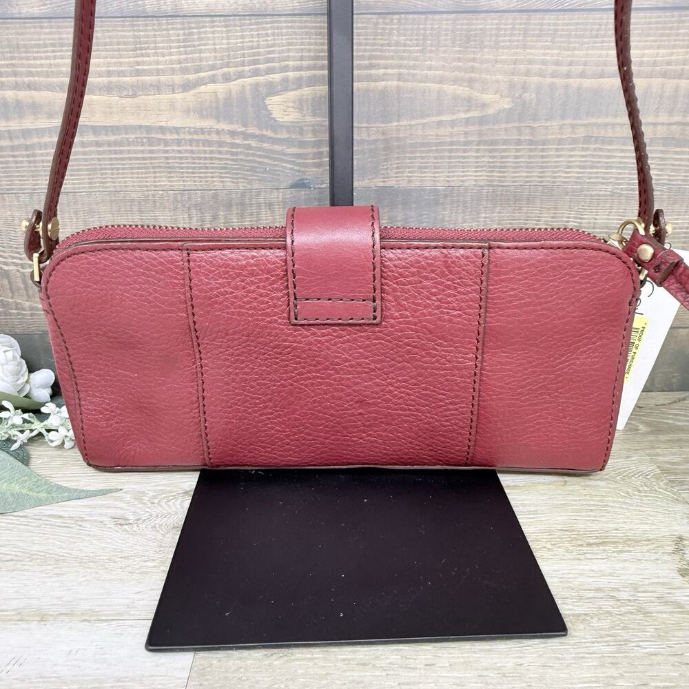 Calvin Klein Maroon Red Clutch Small Shoulder Bag NWT - Picture 2 of 10